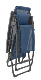 28" Blue and Gray Metal Zero Gravity Chair