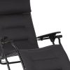 26" Black Metal Zero Gravity Chair