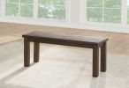 15" X 48" X 18" Dark Oak Wood Bench