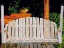 71" Natural Solid Wood Swing Chair