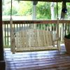 71" Natural Solid Wood Swing Chair