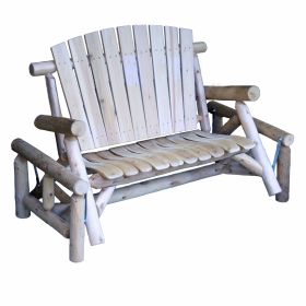 59" Natural Solid Wood Adirondack Chair