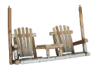 71" X 24" X 49"  Natural Wood Tete-A-Tete Porch Swing