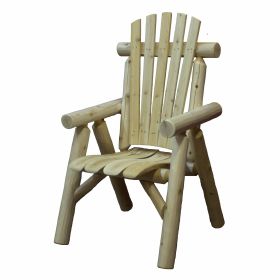 28" X 26" X 42" Natural Wood Armchair