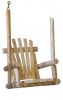 31" X 24" X 47"  Natural Wood Single Chair Porch Swing