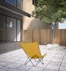 36" Yellow and Stainless Steel Metal Outdoor Camping Chair