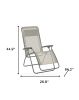 27" Gray Steel Outdoor Zero Gravity Chair