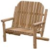 Rustic And Natural Cedar Two - Person Adirondack Chair