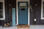 5' Rustic Light Aqua Blue Front Porch Welcome Sign