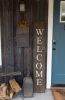 5' Rustic Espresso Brown And White Front Porch Welcome Sign