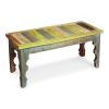 Rustic Multi Color Wood Bench