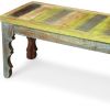 Rustic Multi Color Wood Bench