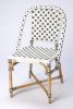 White And Brown Faux Rattan Dining Chair