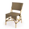 Brown Faux Rattan Dining Chair