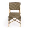 Brown Faux Rattan Dining Chair