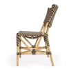 Brown Faux Rattan Dining Chair