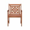 Brown Dining Armchair With Hatched Back