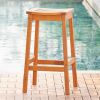 Natural Wood Patio Dining Stool