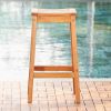 Natural Wood Patio Dining Stool