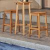 Natural Wood Patio Dining Stool