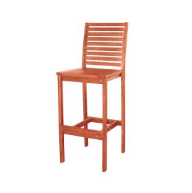 49" Tan Indoor Outdoor Bar Height Chair With Footrest