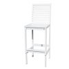 49" White Indoor Outdoor Bar Height Chair