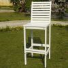 49" White Indoor Outdoor Bar Height Chair