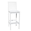 49" White Indoor Outdoor Bar Height Chair