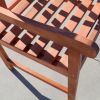 Brown Patio Armchair With Cross Back Design