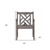 Distressed Patio Armchair With Diagonal Design