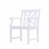 White Patio Armchair With Diagonal Design