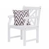 White Patio Armchair With Diagonal Design