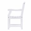 White Patio Armchair With Diagonal Design