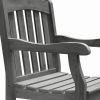 Distressed Patio Armchair With Horizontal Slats