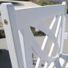 White Patio Armchair With Decorative Back