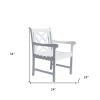 White Patio Armchair With Decorative Back