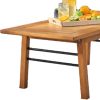 48" Natural Solid Wood Outdoor Coffee Table