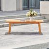 48" Golden Brown Solid Wood Outdoor Coffee Table