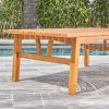 48" Golden Brown Solid Wood Outdoor Coffee Table