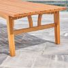 48" Golden Brown Solid Wood Outdoor Coffee Table