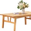 48" Golden Brown Solid Wood Outdoor Coffee Table