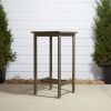 24" Gray Square Solid Wood Outdoor Bar Table