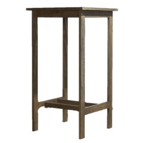 24" Gray Square Solid Wood Outdoor Bar Table