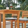 46" Brown Solid Wood Outdoor Bar Table