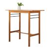 46" Brown Solid Wood Outdoor Bar Table