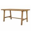 59" Natural Solid Wood Outdoor Dining Table