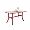 Sienna Brown Dining Table With Curved Legs