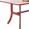 Sienna Brown Dining Table With Curved Legs