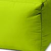 17" Cool Lemongrass Green Solid Color Indoor Outdoor Pouf Cover