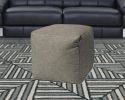 17" Taupe Cube Indoor Outdoor Pouf Cover